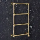 Elektryczny grzejnik modułowy z chromowanego lub złotego mosiądzu o mocy 200 W - Cezar Viadurini