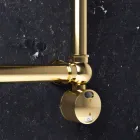 Elektryczny grzejnik modułowy z chromowanego lub złotego mosiądzu o mocy 200 W - Cezar Viadurini