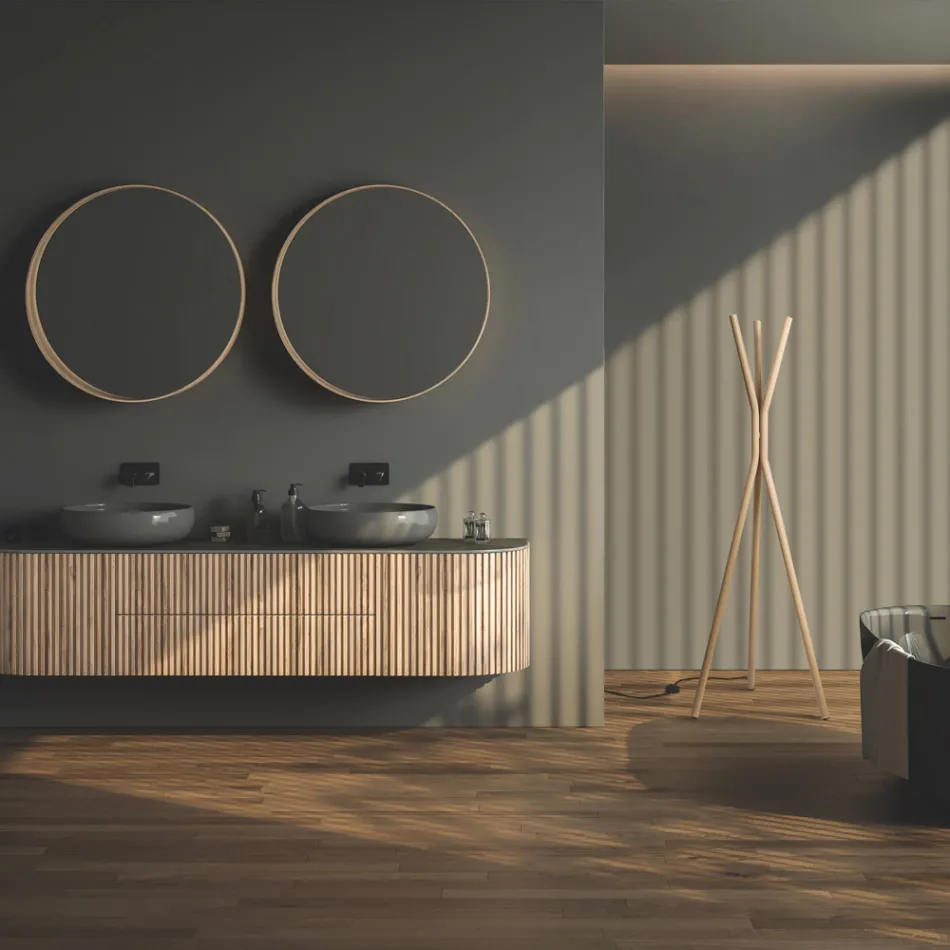 Wolnostojący stalowy grzejnik elektryczny z przełącznikiem nożnym - Tree Viadurini