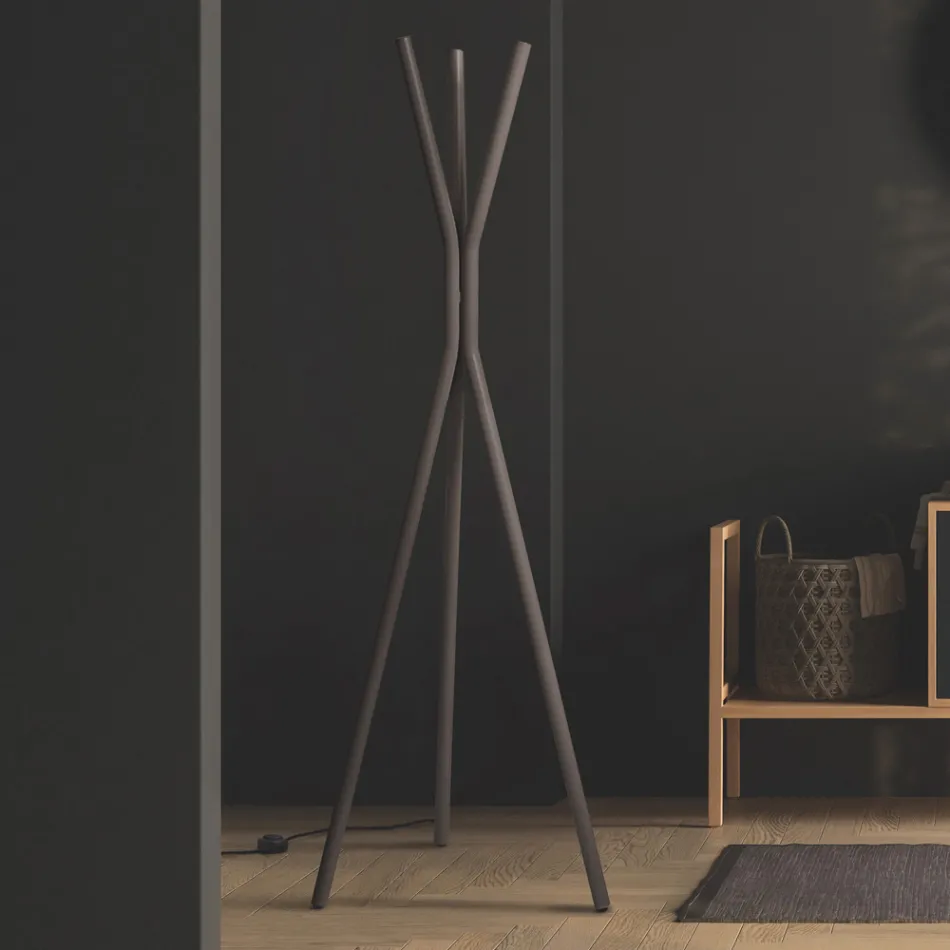 Wolnostojący stalowy grzejnik elektryczny z przełącznikiem nożnym - Tree Viadurini