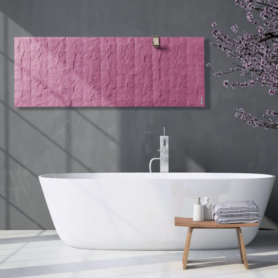 Grzejnik elektryczny z proszku włoskiego marmuru do 1400 Watt - Terraa Viadurini