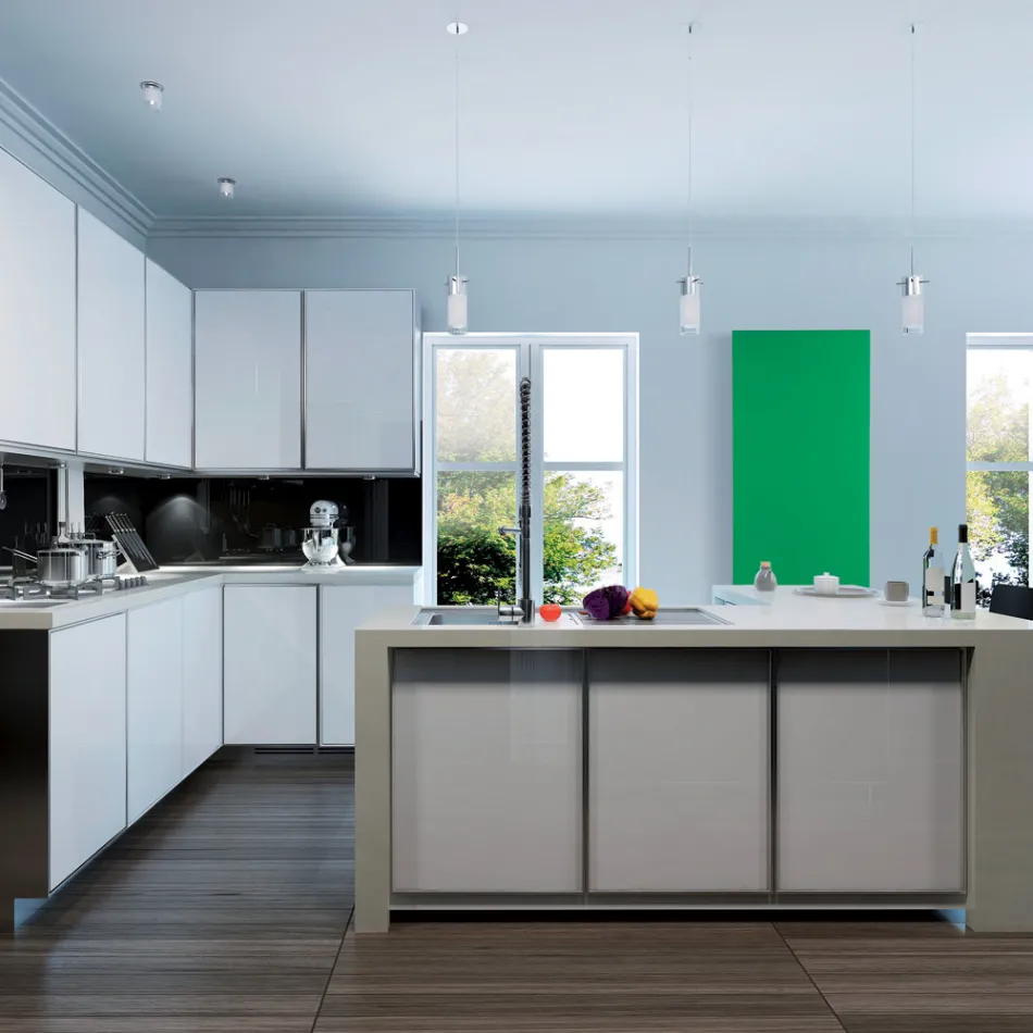 Grzejnik elektryczny z gładkiego włoskiego marmuru w proszku 1200W - Linee Viadurini