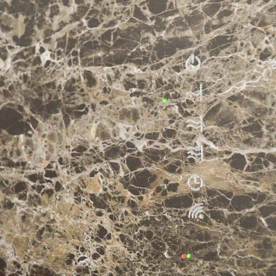 Elektryczny grzejnik ze szkła hartowanego z kamiennym wykończeniem Jonny Viadurini