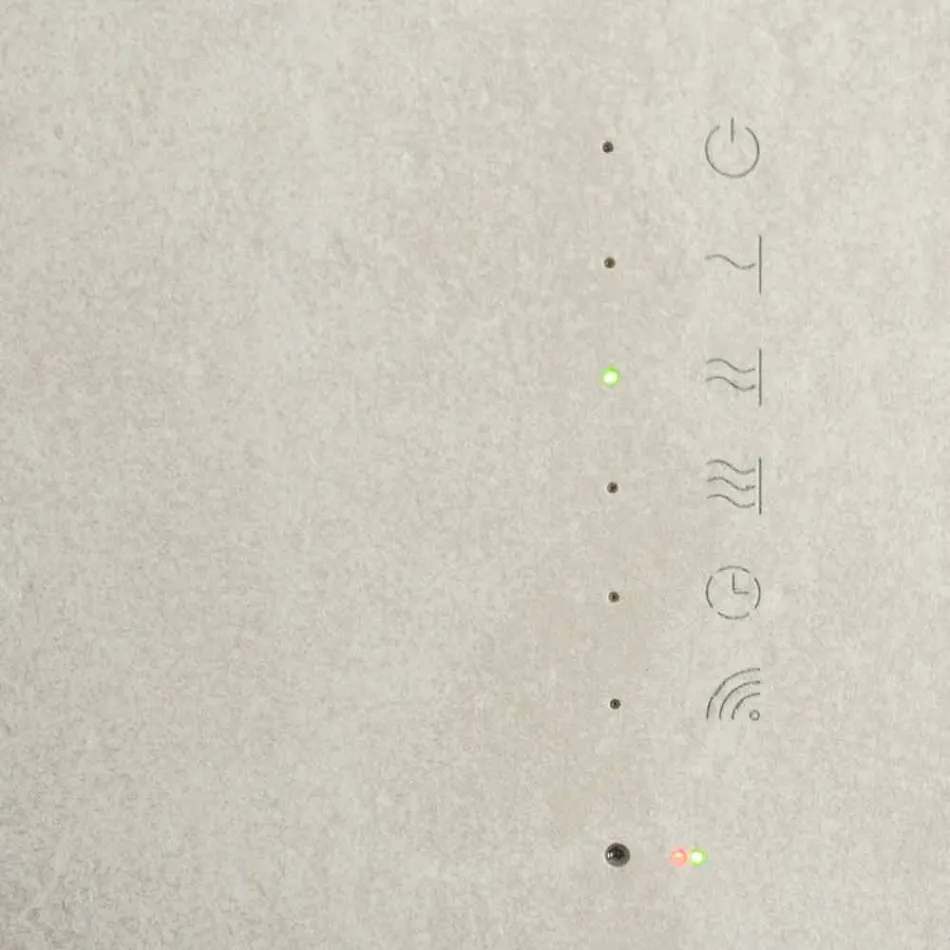 Elektryczny grzejnik ze szkła hartowanego z kamiennym wykończeniem Jonny Viadurini