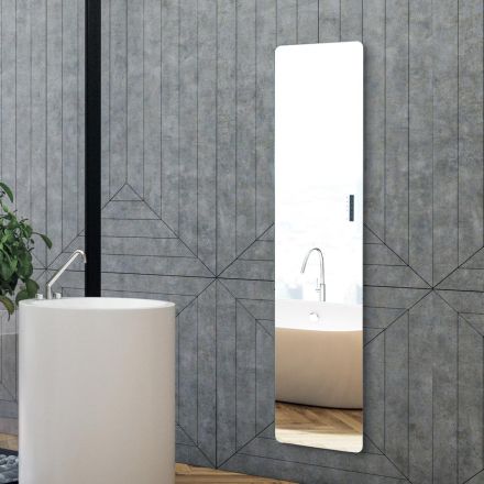 Elektryczny grzejnik ze szkła i aluminium wyprodukowany we Włoszech - Glaze Viadurini