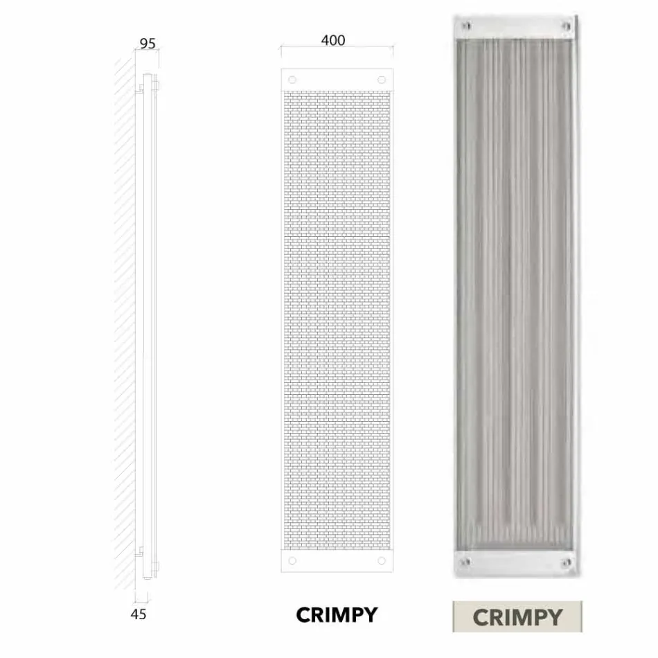 Elektryczne grzejniki pionowe nowoczesny design New Dress od Scirocco H Viadurini