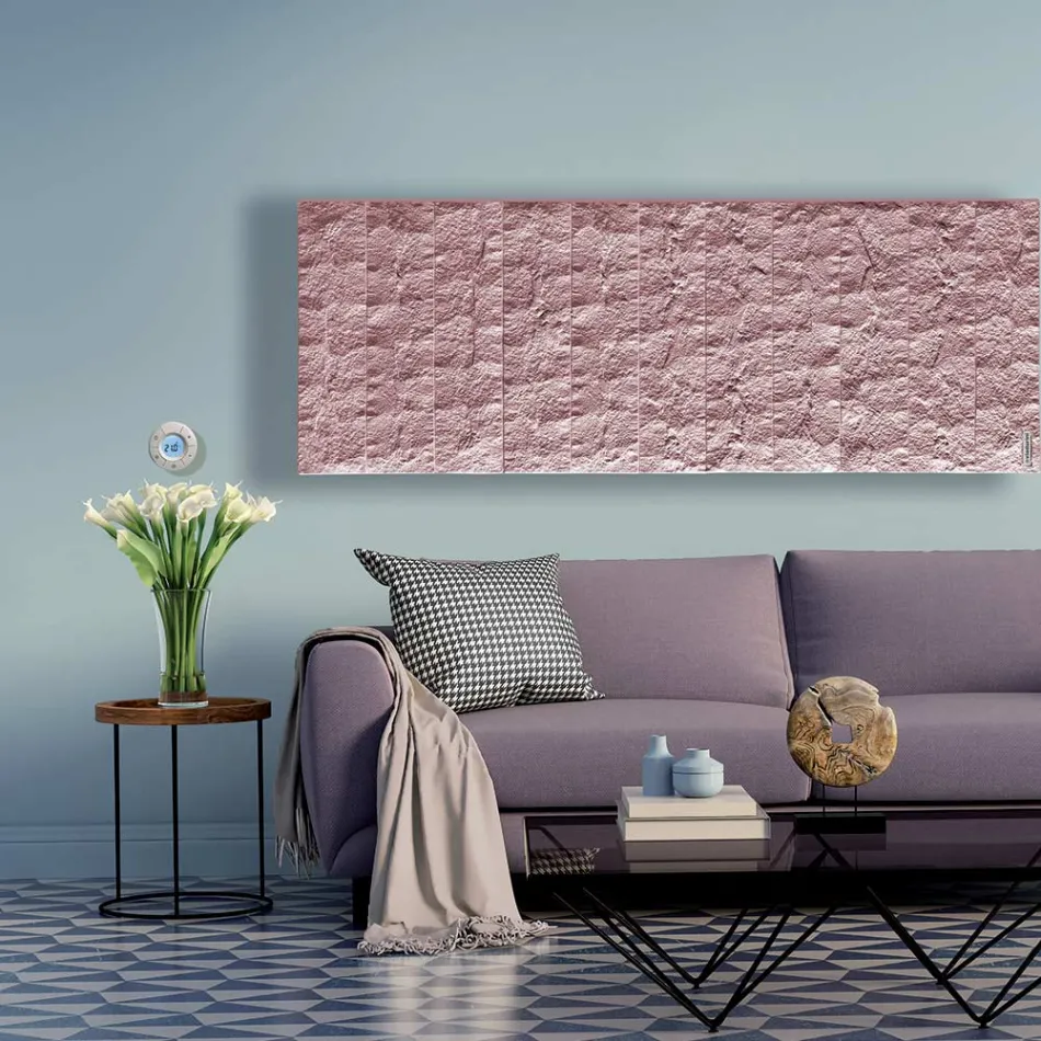 Grzejnik hybrydowy do 1400 Watt w proszku włoskiego marmuru - Terraa Viadurini