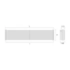 Stalowy grzejnik hydrauliczny z potrójną sekcją z elementów Made in Italy - Ciambella Viadurini