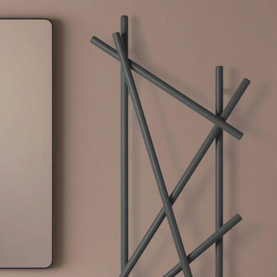 Stalowy grzejnik hydrauliczny z rurami o przekroju okrągłym Made in Italy - losowy Viadurini