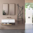 Stalowy grzejnik hydrauliczny z rurami o przekroju okrągłym Made in Italy - losowy Viadurini