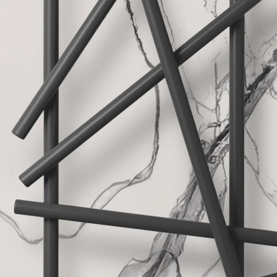 Stalowy grzejnik hydrauliczny z rurami o przekroju okrągłym Made in Italy - losowy Viadurini