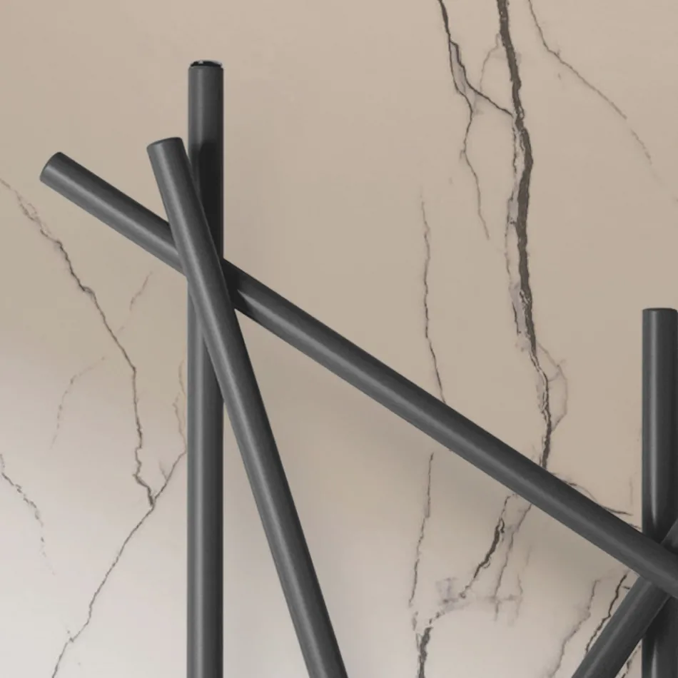 Stalowy grzejnik hydrauliczny z rurami o przekroju okrągłym Made in Italy - losowy Viadurini