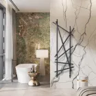 Stalowy grzejnik hydrauliczny z rurami o przekroju okrągłym Made in Italy - losowy Viadurini