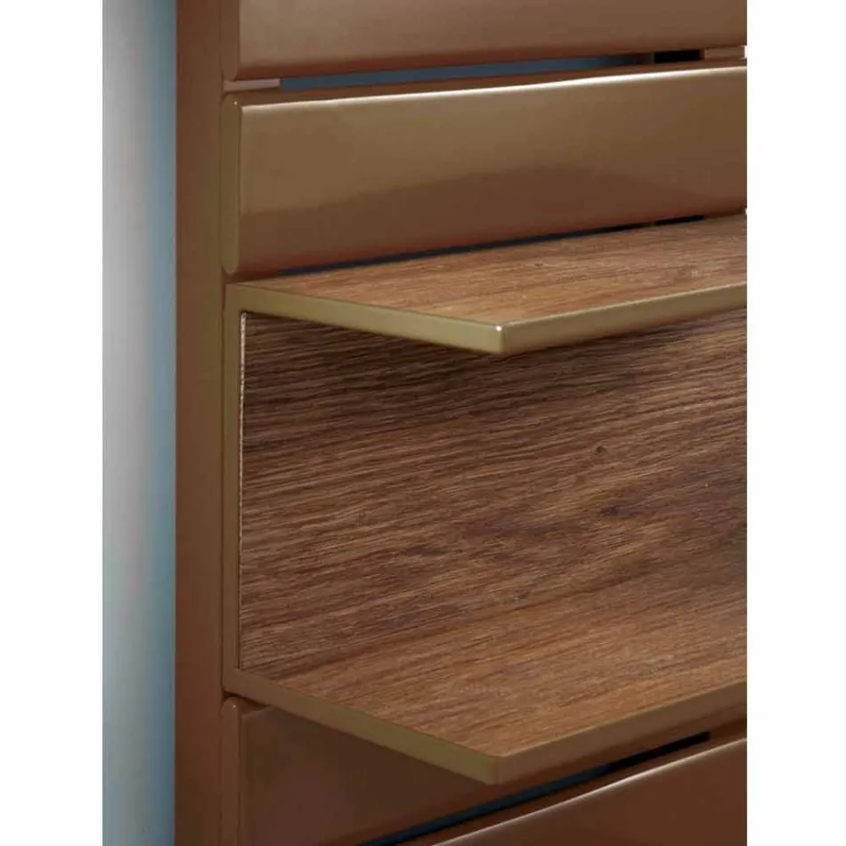 Stal hydrauliczny Termoarredo, półki dębowe, Utility Scirocco H Viadurini