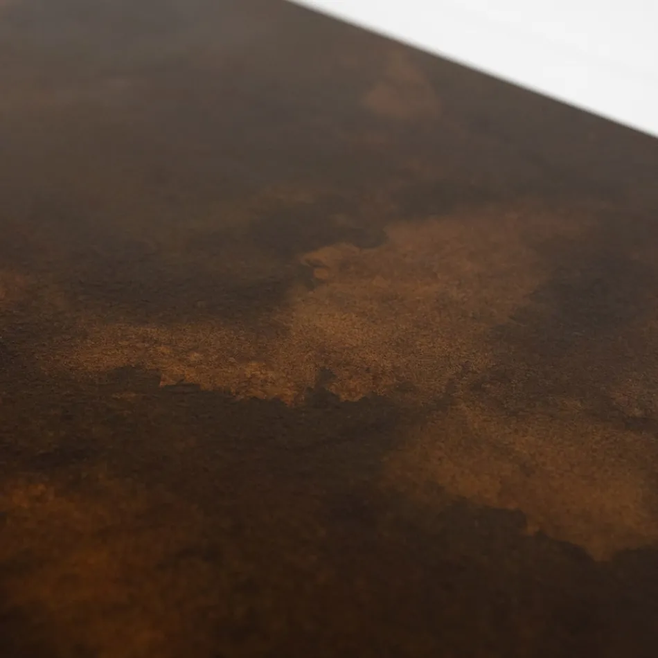 Grzejnik hydrauliczny z włoskiego marmuru w proszku Corten Effect - Linie Viadurini