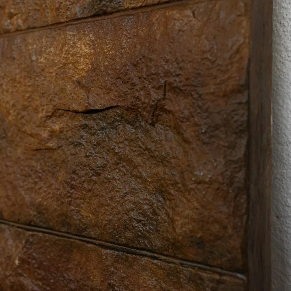 Grzejnik hydrauliczny w wykończeniu Corten z włoskiego marmuru w proszku - Terraa Viadurini