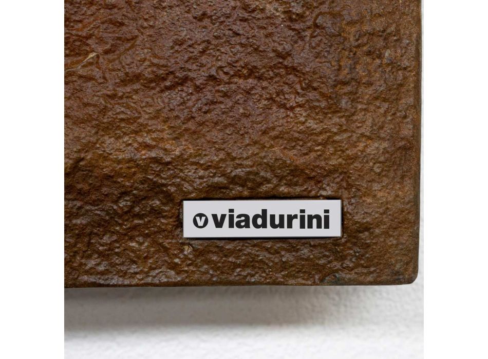 Grzejnik hydrauliczny z włoskiego proszku marmurowego z wykończeniem Corten - Terraa Viadurini