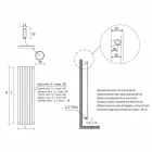 Pionowy hydrauliczny grzejnik ścienny o nowoczesnym designie do 1224 Watt - Regolo Viadurini
