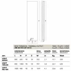 hydraulicznego grzejnik pionowy, stalowa osłona, Scirocco godzin światła Viadurini