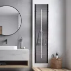 Grzejnik ze stali węglowej z wieszakiem na ręczniki Made in Italy - Lux Viadurini