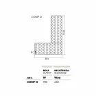 Termoarredo lego nowoczesny elektryczny kolorowe, Cegła przez Scirocco H Viadurini