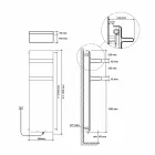 Pionowy elektryczny grzejnik łazienkowy do 1000 watów - Rebel Viadurini