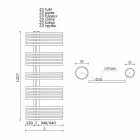 Nowoczesny, ścienny podgrzewacz do ręczników do 690 W - Peacock Viadurini