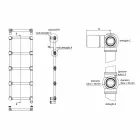 Elektryczny podgrzewacz do ręczników, chrom, mosiężny wzór 200 W - Caesar Viadurini