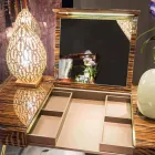 Nowoczesna toaletka z otwieranym blatem z polerowanego drewna hebanowego Ada 3 Viadurini