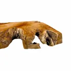 Zawieszony blat łazienkowy z litego drewna tekowego, unikalny kawałek - idealny Viadurini