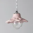 Lampa wisząca z terakoty Toscot Apuane bez rozety Wyprodukowano w Toskanii Viadurini