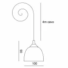 Toscot Apuane lampa wisząca terakota bez podsufitka  Italy Viadurini