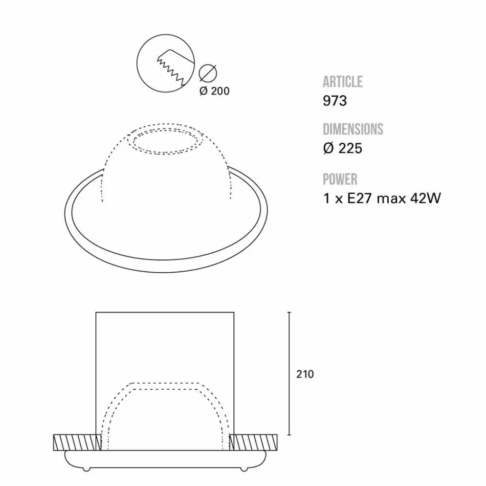 TOSCOT Battersea do dużych latarnia zbudowana Ø22,5 cm wykonany w Toskanii Viadurini