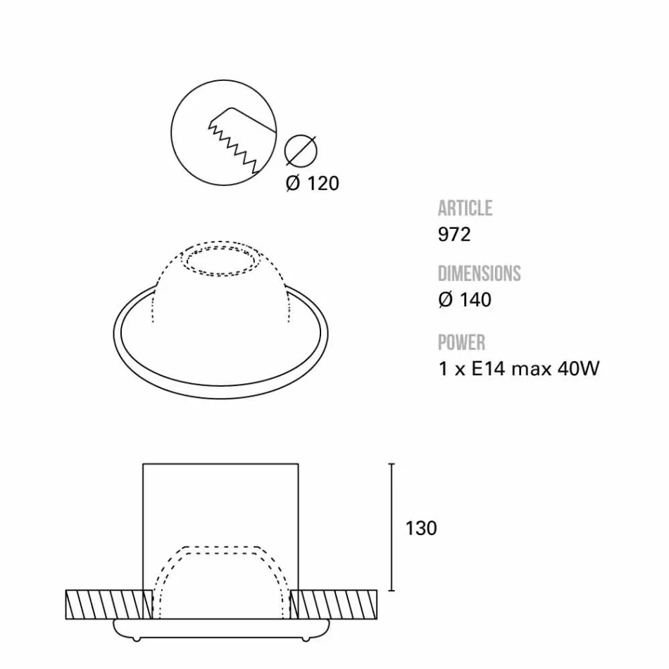 latarnia TOSCOT battersea wgłębieniem średnicy 14 cm wykonanych w Toskanii Viadurini