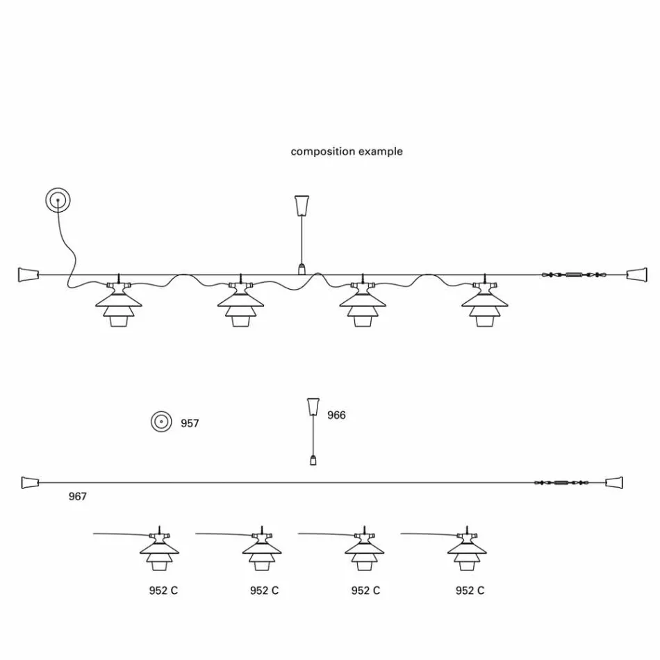 TOSCOT battersea duży sufit wzrosła kompozycjach Viadurini