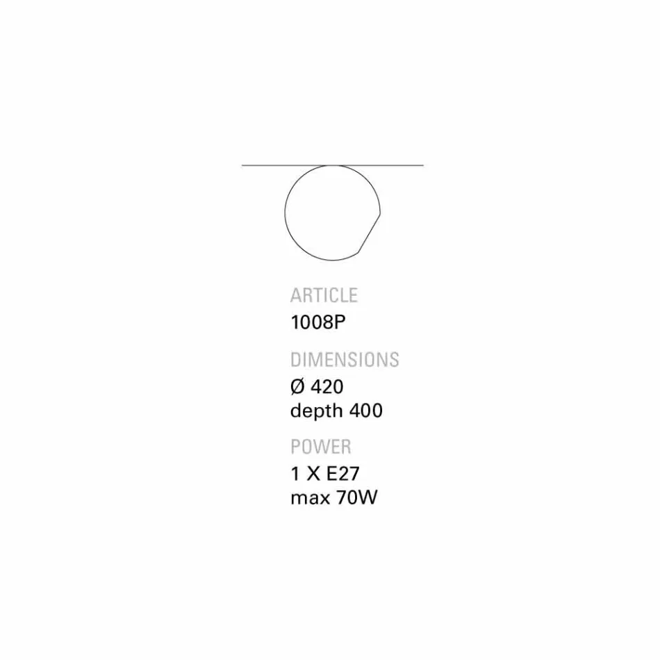 Sufit TOSCOT Newton / ściana nachylona terakota Viadurini