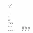 TOSCOT Smith aplikacja LED terakota zewnętrzny, handmade Viadurini