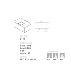 Kinkiet ogrodowy LED Toscot Smith z terakoty, wyprodukowany w Toskanii Viadurini