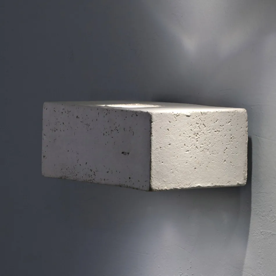 Kinkiet ogrodowy LED Toscot Smith z terakoty, wyprodukowany w Toskanii Viadurini