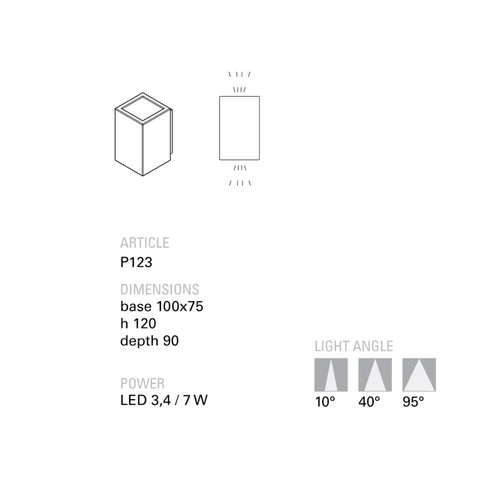 Toscot Smith, ręcznie wykonany ogrodowa lampa ścienna LED z terakoty Viadurini