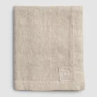 Modułowy obrus z kolorowego lnu z dziurkami i 10 guzikami - śródziemnomorski Viadurini