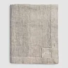 Modułowy obrus z kolorowego lnu z dziurkami i 10 guzikami - śródziemnomorski Viadurini