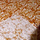 100% włoski ręcznie robiony obrus lniany z jednoczęściowym nadrukiem ręcznym - marki Viadurini