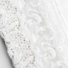 Kwadratowy lniany obrus z białą koronką, luksusowy design Made in Italy - Olivia Viadurini