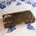 Obrus lniany wysokiej jakości z nadrukiem włoskiej sztuki ręcznej - marki Viadurini