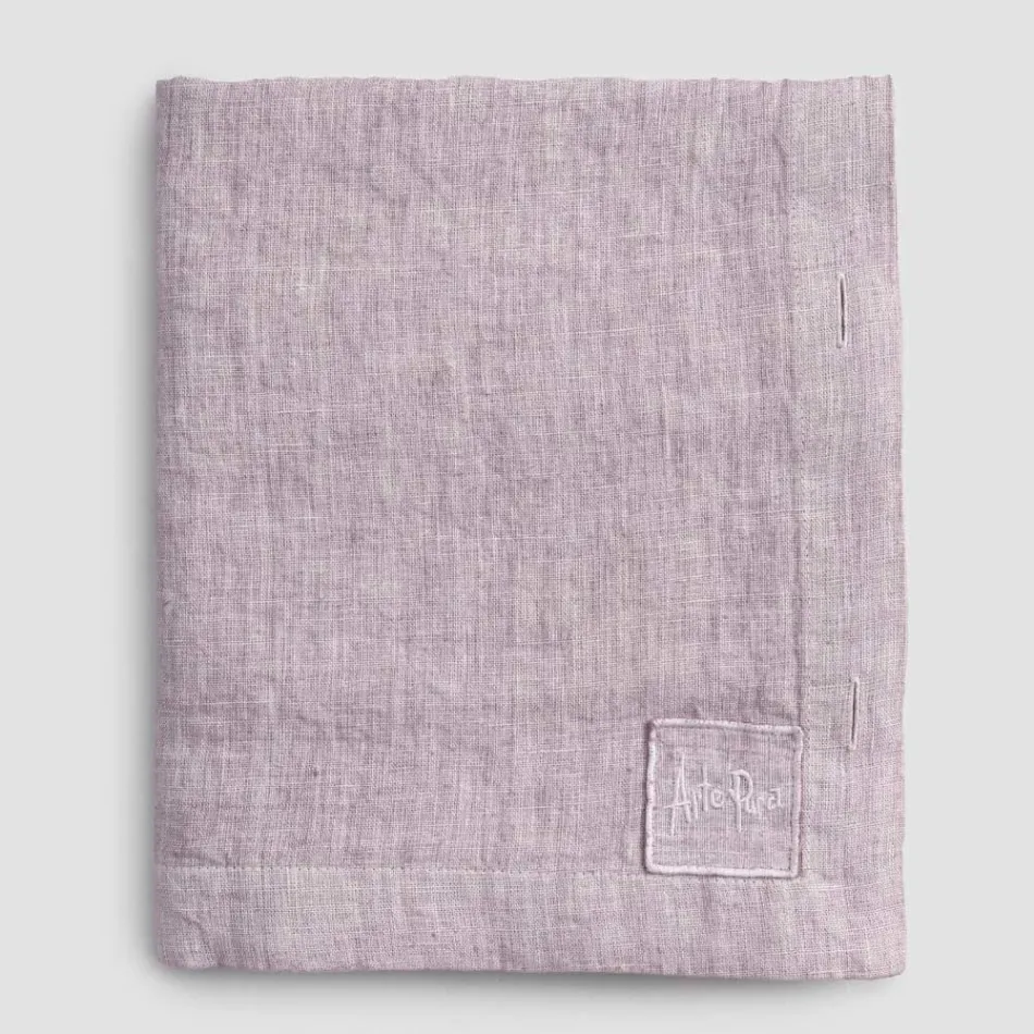 Prostokątny lniany obrus z dziurkami i 10 guzikami, luksusowy - śródziemnomorski Viadurini