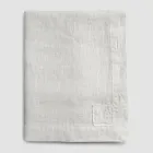 Prostokątny obrus lniany z dziurkami na guziki i 12 luksusowymi guzikami - śródziemnomorski Viadurini