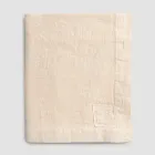 Prostokątny obrus lniany z dziurkami na guziki i 12 luksusowymi guzikami - śródziemnomorski Viadurini