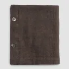 Prostokątny obrus lniany z dziurkami na guziki i 12 luksusowymi guzikami - śródziemnomorski Viadurini