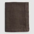 Prostokątny obrus lniany z dziurkami na guziki i 12 luksusowymi guzikami - śródziemnomorski Viadurini